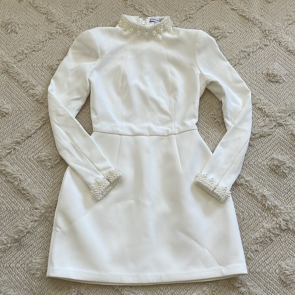 New Nadine Merabi Audrina Beaded Long Sleeve Dress - Picture 4 of 8